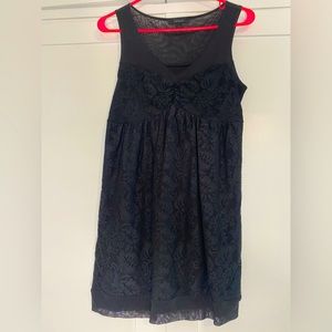Black size small sleeveless with lace overlay Express dress